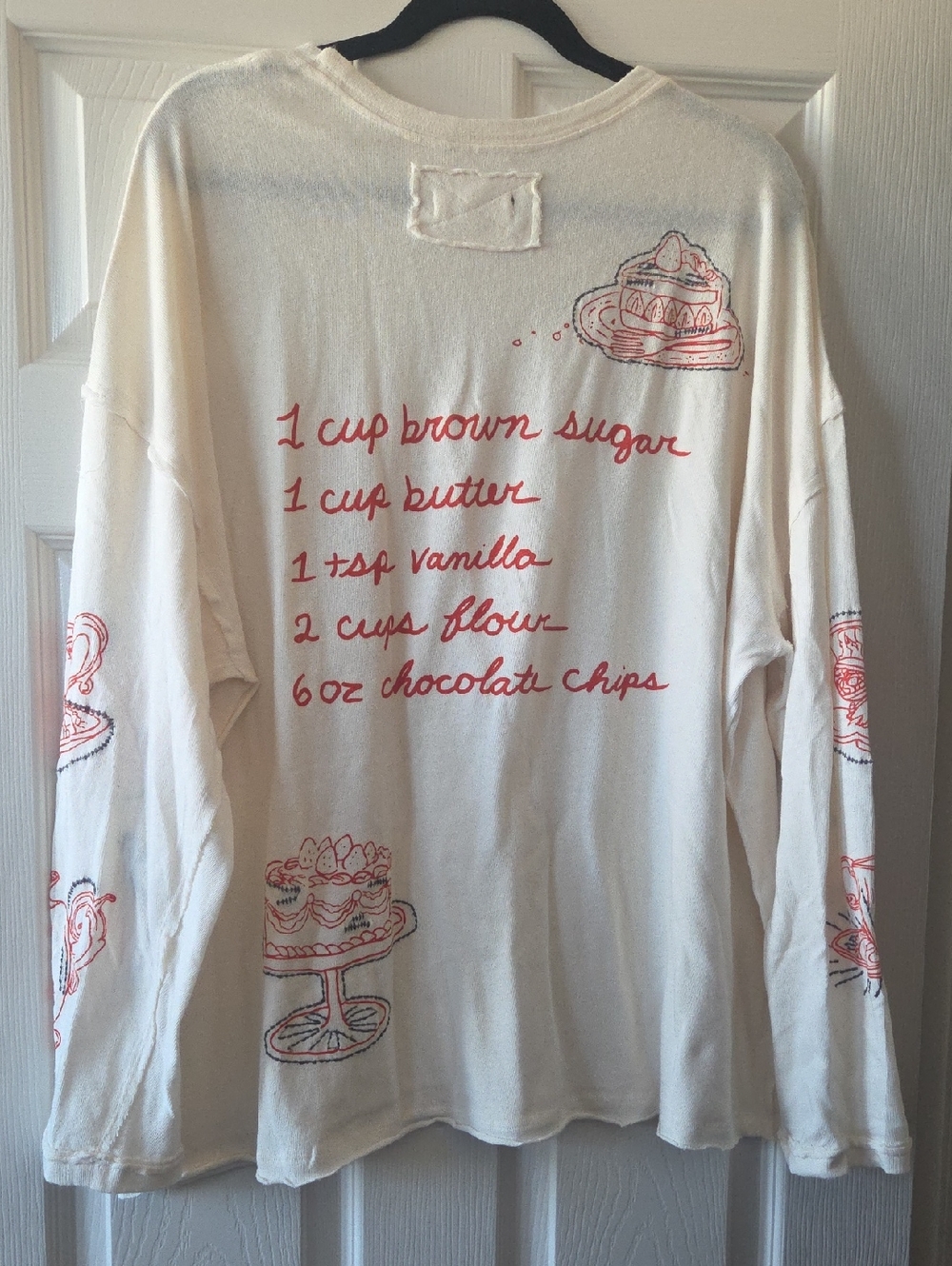 We The Free *Cream Long Sleeve Recipe Graphic Tee